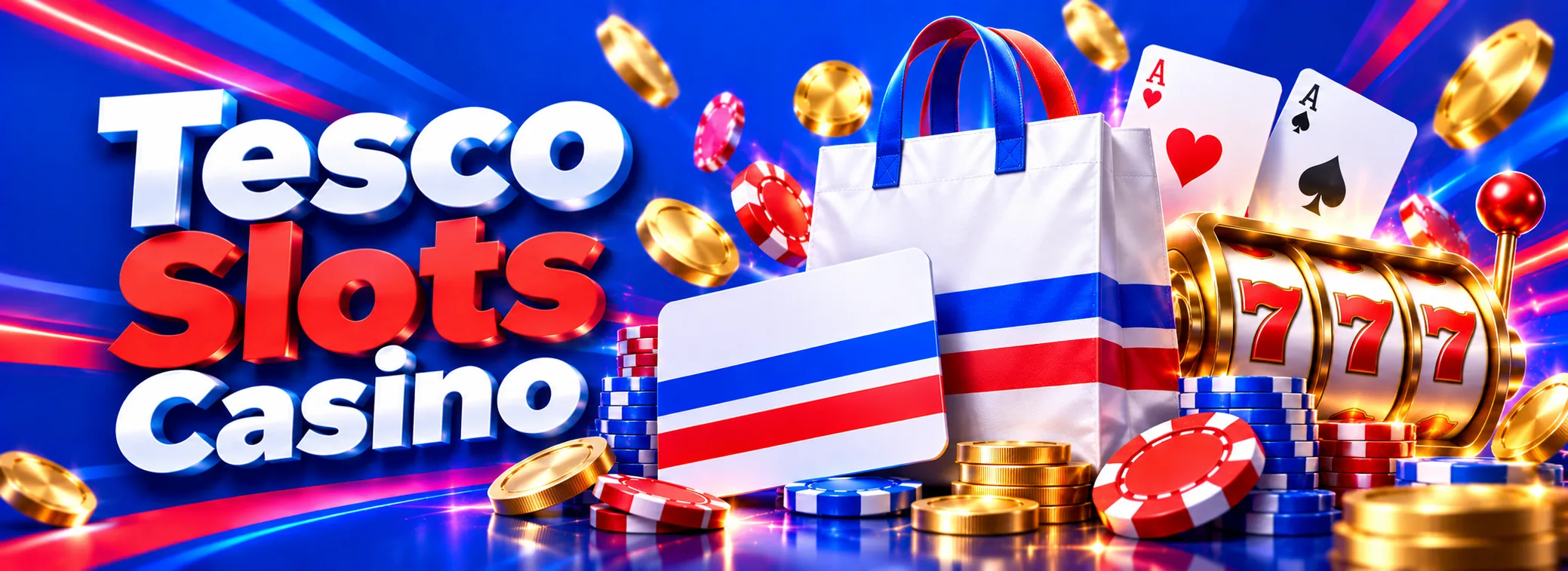 Tesco Slots Casino welcome bonus banner showing £1,500 match and 250 free spins